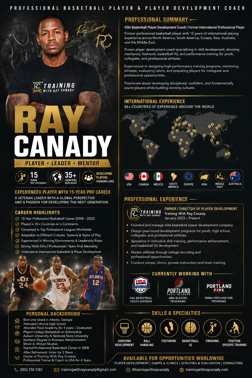 Ray Canady global basketball profile